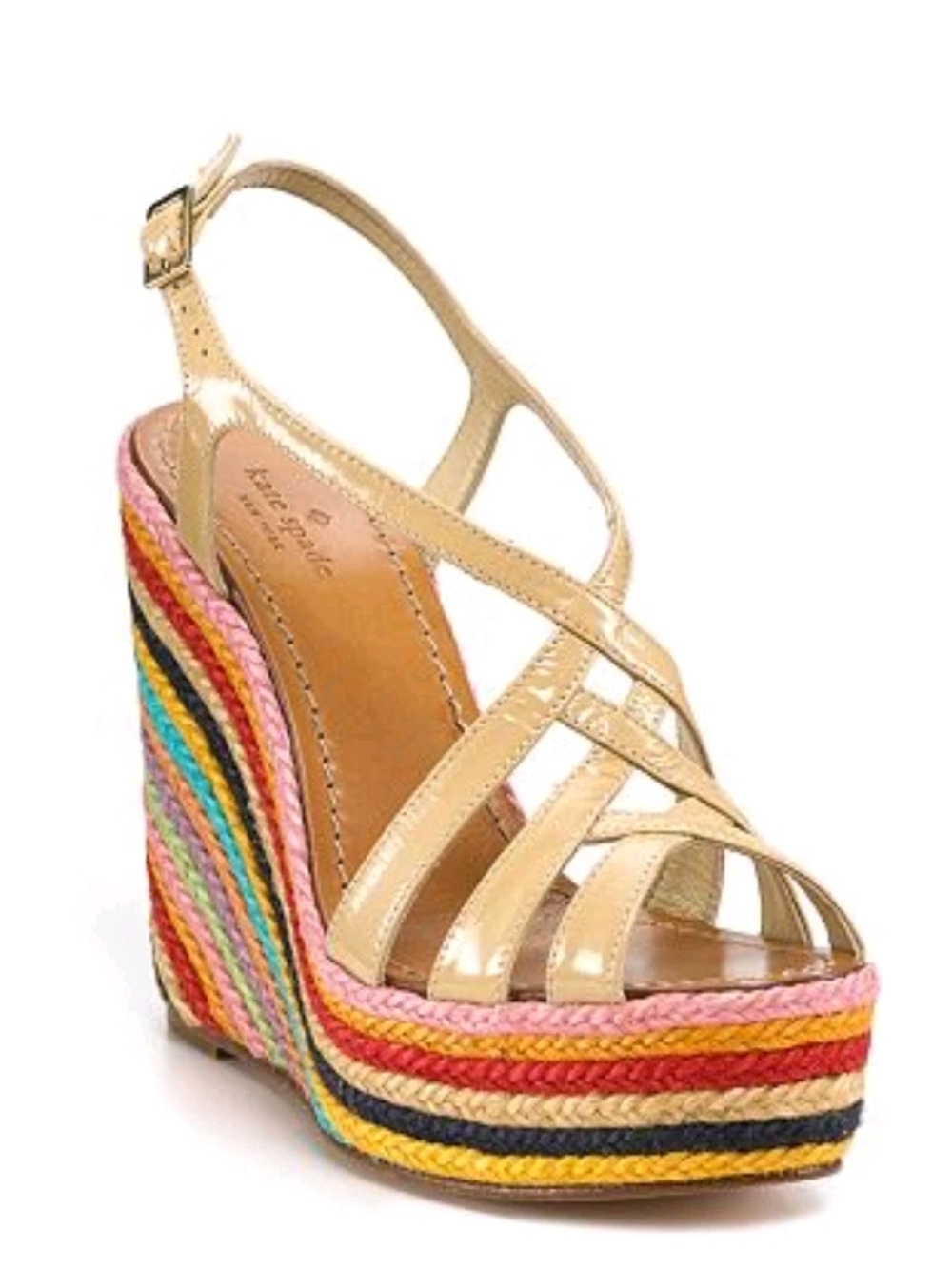 GUC Kate Spade Lindsay Braided Wedge Sandals Sz 8